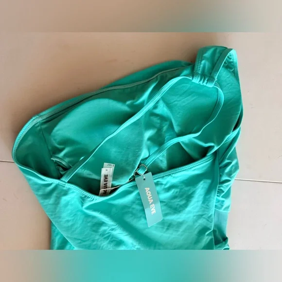 Aqua Eve Mesh Tummy Control One Shoulder One Piece Cut Out Swimwear 2026. Size M - Picture 7 of 13